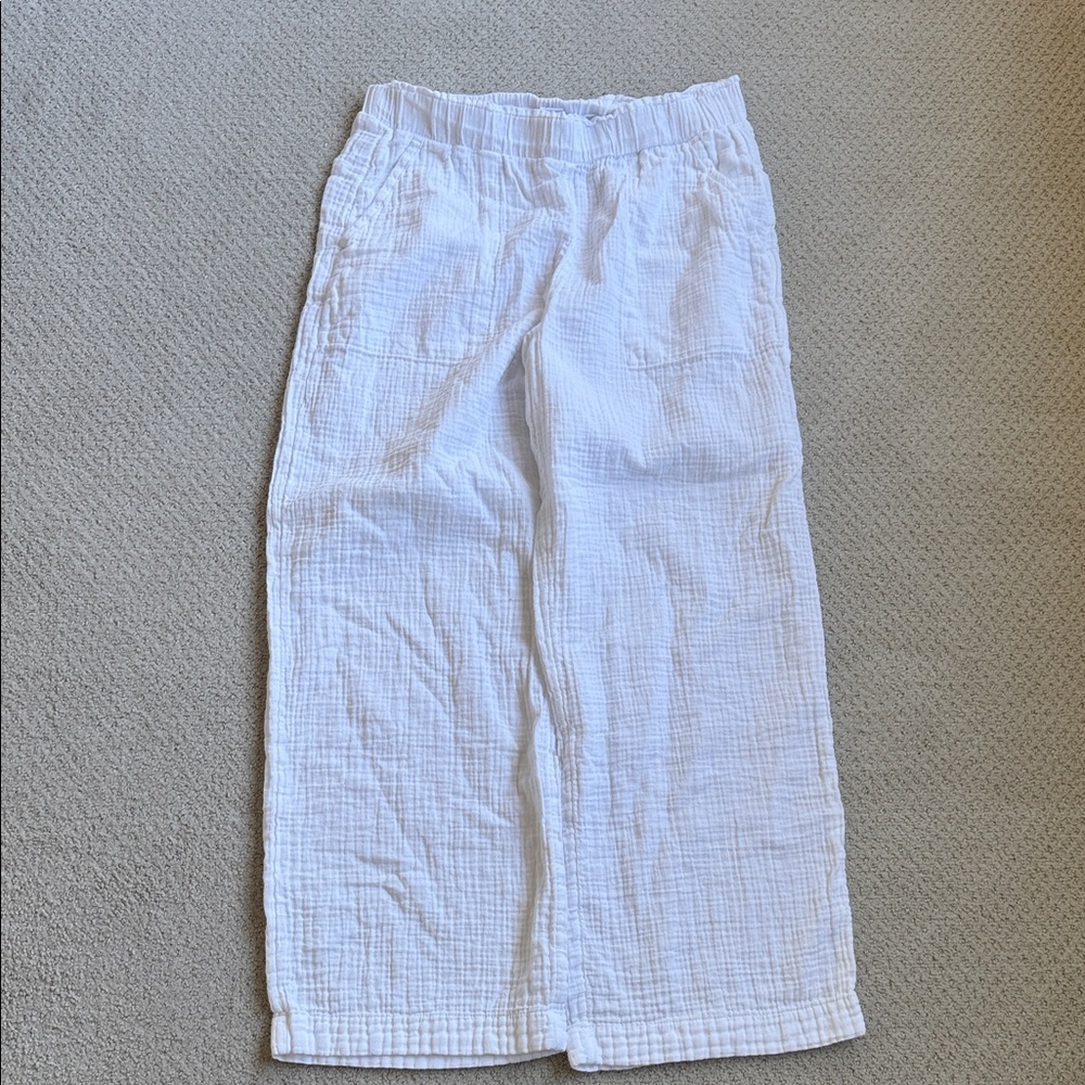 GAP Women's Crisp White Wide Leg Trousers